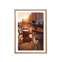 Фоторамка пластиковая 21x29,7 poster lux wood light Pioneer