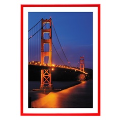 Фоторамка пластиковая 21x29,7 poster lux red Pioneer