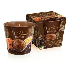 Свеча ароматизированная в стакане Bartek candles Шоколадный рай 9 х 8,5 см в ассортименте