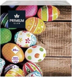 Салфетки бумажные Premium Club Пасхальные 3 слоя 20 шт