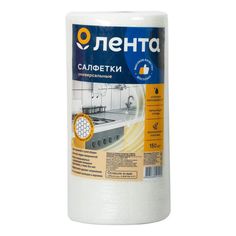 Салфетки Лента Макс универсальные вискоза 30 х 20 см белые 150 шт Lenta