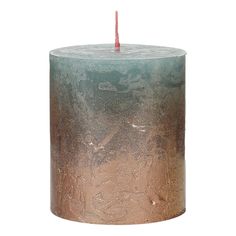 Свеча декоративная столбик Home Interiors Рустик 7 х 8 см зеленая