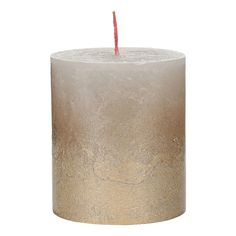 Свеча декоративная столбик Home Interiors Рустик 7 х 8 см серая