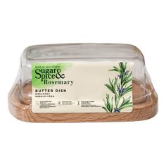 Масленка Rosemary пластик прозрачно-коричневая 17 x 11 x 6,5 см No Brand