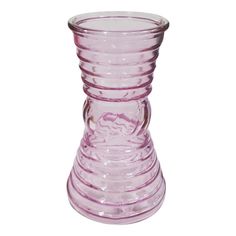 Ваза стеклянная Грейси декоративная настольная 19 см сиреневая Ni Na Glass