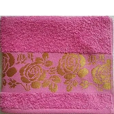 Полотенце DM Текстиль Розы 50x80 см маxровое розовое