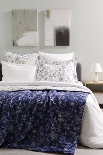 Наволочка с ушками 21maison синий/белый 50x70