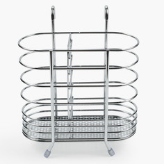 Подставка для столовых приборов, 19 см, 2 отд, металл, Twist silver Kuchenland