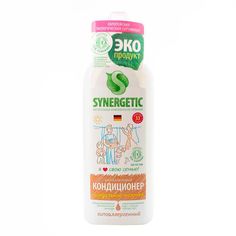 Кондиционер для всех видов тканей Synergetic Миндальное молочко 1 л