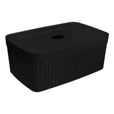 Контейнер для моющих средств Econova Velvet 23 x 15 x 9 см черный