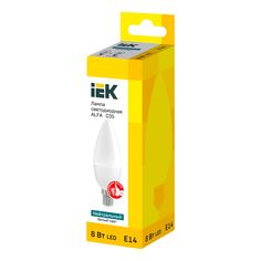 Лампа светодиодная IEK Alfa E14 8 Вт 6500 К свеча матовая