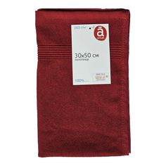 Полотенце Actuel 30 х 50 см хлопок красное