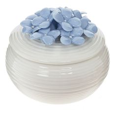 Шкатулка голубые цветы h7,5 см No Brand