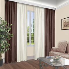 Классическая штора КаСЛ Brouk, 160x260 см, капучино/молочный, 510054