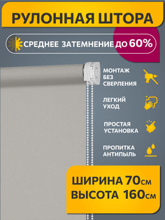 Штора рулонная Decofest Апилера 70x160 см серая