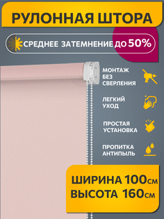 Штора рулонная Decofest Плайн 100x160 см пыльная роза