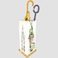 Подставка для зонтов напольная "BigBen", в стиле LOFT. 24х24х56см. Кремовая Syndicate