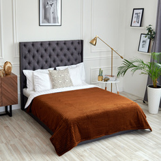 Плед Классика, темно-коричневый, 200*220 см Bozhong Home Textile