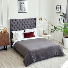 Плед Классика, темно-серый, 200*220 см Bozhong Home Textile