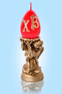 Свеча пасхальная Home Dekor Пасхальный ангел 5,5*5,5*16,2 см красный