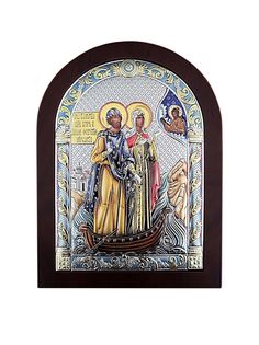 Икона АргентА Святых Петра и Февронии 12х16