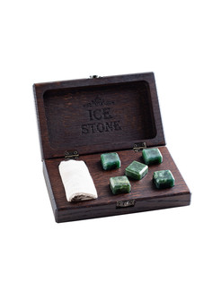 Камни для виски Western из нефрита элитный дуб короб (5 камней) Ice Stone