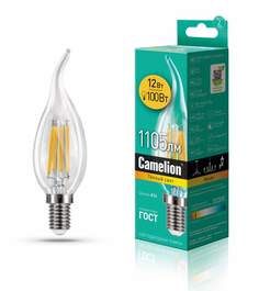 Лампа светодиодная CAMELION, E14, 12W, 3000K, "Свеча на ветру", арт. 696988 - (10 шт.)