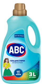 Гель для стирки АВС color, 3 л ABC