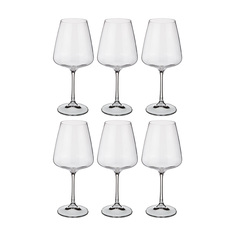 Набор бокалов для вина из 6 шт "naomi corvus" 450 мл высота 21,5 см (кор 1набор) Crystal Bohemia