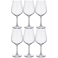 Набор бокалов для вина из 6 шт. Crystal Bohemia dora/strix 580 мл высота 23 см