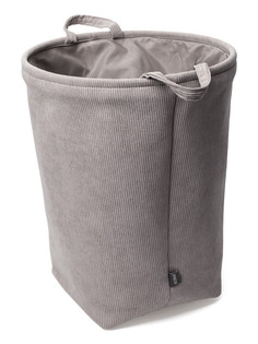 Вельветовая корзина для белья DeNASTIA 36х45 см серый