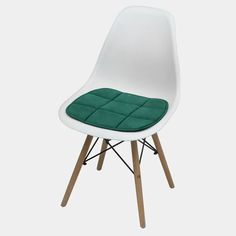 Подушка на стул из велюра противоскользящая CHIEDOCOVER, 39х40, зеленая