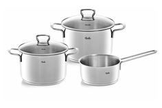 Набор из 5 предметов Fissler Las Vegas кастрюли 3.8л, 5.9л, крышки, ковш 1.4л 4011203_