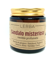 Ароматическая свеча для дома Lerba Сандал в стекле