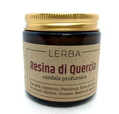 Ароматическая свеча Lerba Дубовая смола вермут в стекле для дома