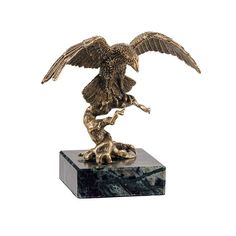 Статуэтка Пятигорская Бронза Ворон на коряге 10559