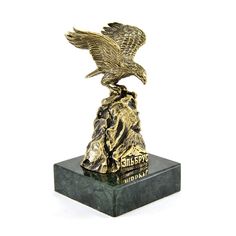 Статуэтка Орел большой. Эльбрус на камне Пятигорская Бронза 675