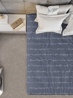 Простыня Галтекс Нежность на резинке поплин 140х200 Позитив темно-серый Galtex