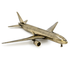 Статуэтка самолет Боинг 777-200 1/300 Пятигорская Бронза 96813