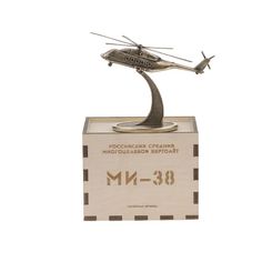 Статуэтка Вертолета МИ-38 на подставке Пятигорская Бронза 93434