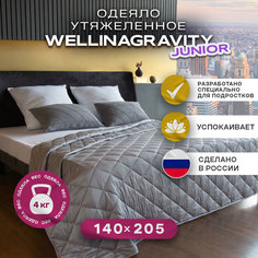 Утяжеленное сенсорное одеяло WELLINAGRAVITY 140х205 серое 4кг WGS-15 Ol Tex