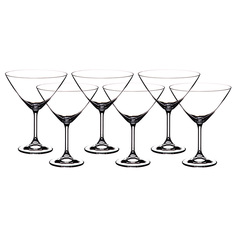 Набор из 6 штук Бокалы для мартини Crystal Bohemia Klara Sylvia 280мл 16.5см 669-072_