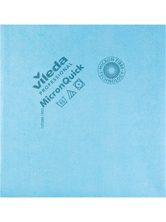 Салфетка Vileda микроволоконная микрофибра микронквик голубая 400х380 мм