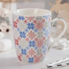 Кружка Согрейся!, 350 мл фарфоровая, фарфор No Brand