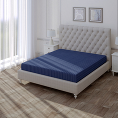 Простыня LOVEME Premium 240х260, Indigo, 100% хлопок, страйп дизайн