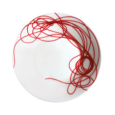 Суповая тарелка Taitu Fil Rouge Nodi 24 см