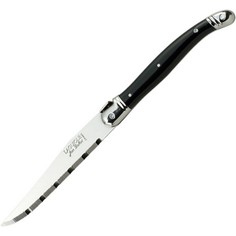 Нож для стейка Jean Dubost длина 23/11см, нерж.сталь, пластик, металлический-черный No Brand