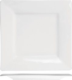 Тарелка Kunstwerk квадратная 290х290х20мм, фарфор, белый