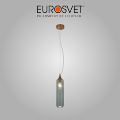 Подвесной светильник Eurosvet Siesta 50252/1 синий с плафоном из стекла E14