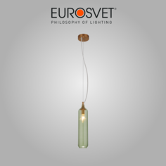 Подвесной светильник Eurosvet Siesta 50252/1 зеленый с плафоном из стекла E14